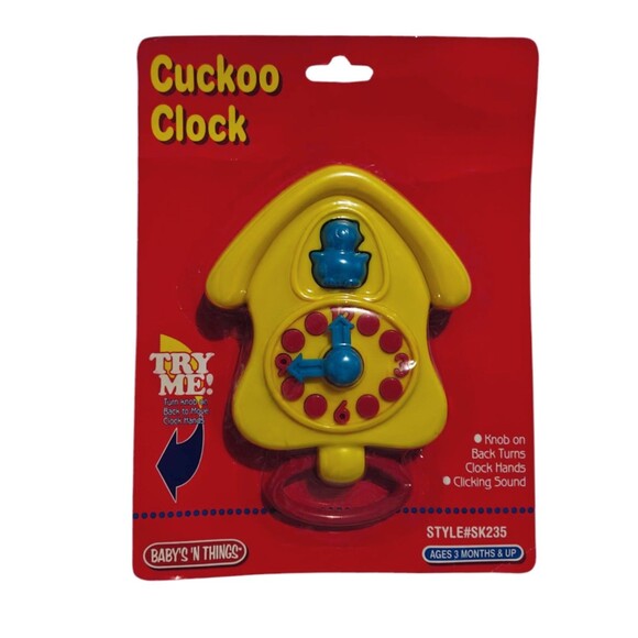 New Vintage Baby Toy Cuckoo Clock Original Baby’s ‘N Things Clicking Sound Twist - Picture 1 of 7